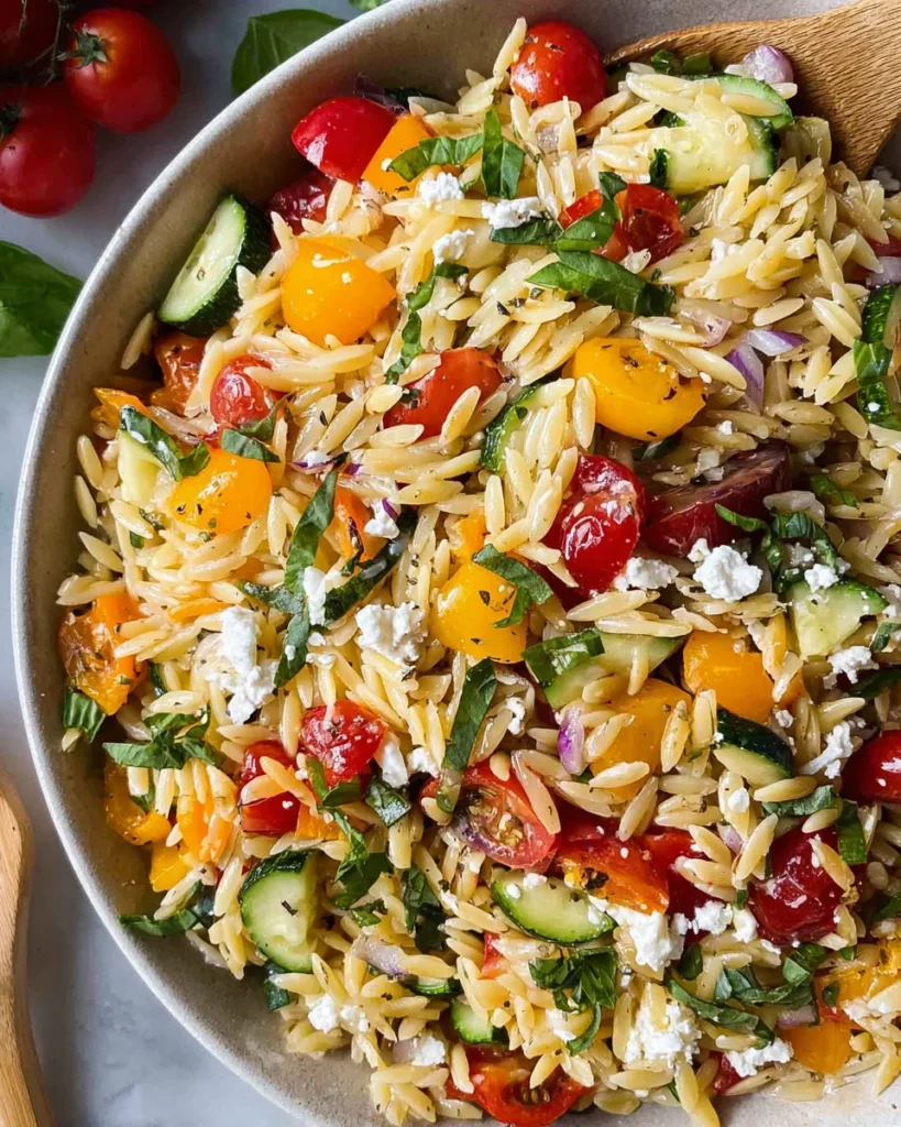Rainbow Orzo Salad