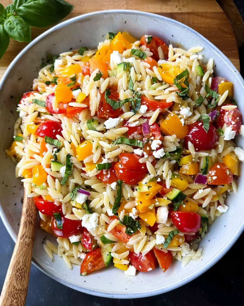 Rainbow Orzo Salad