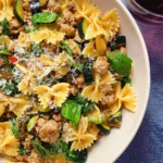 Sausage and Eggplant One Pot Pasta