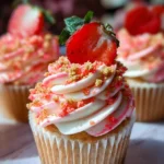 Strawberry Crunch Cupcakes