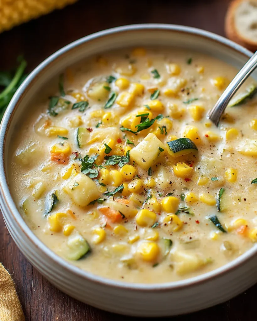Summer Fresh Corn and Zucchini Chowder