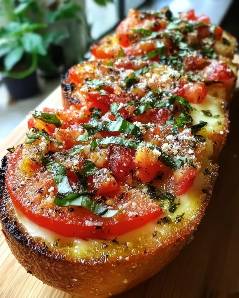 Tomato Basil Garlic Bread