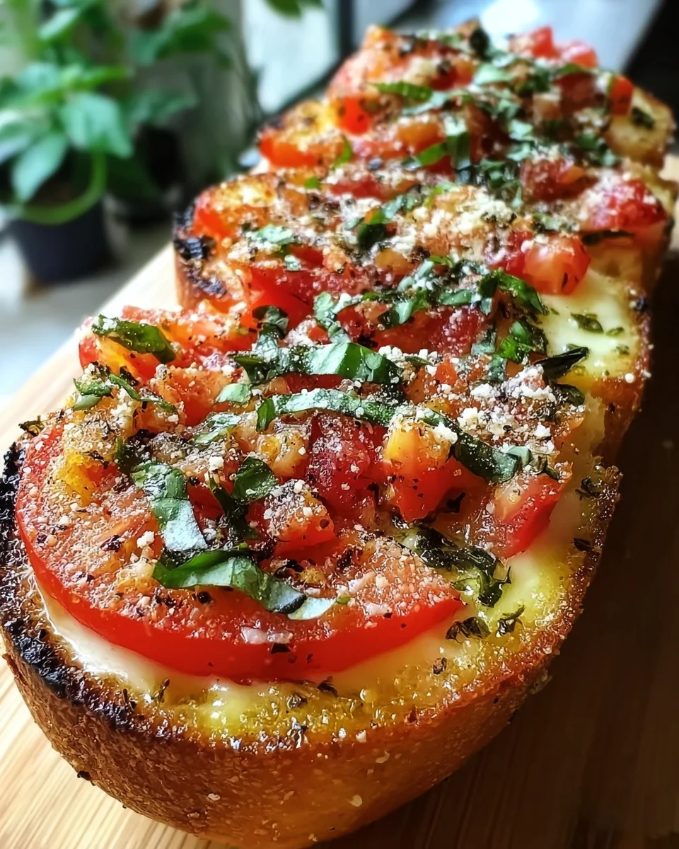 Tomato Basil Garlic Bread