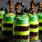 Witches Brew Halloween Cake Jars