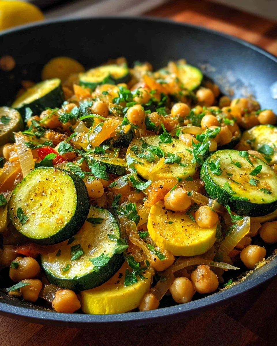 Zucchini Chickpea Skillet Dinner