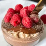 Chocolate Blended Oats with Raspberry Chia Jam