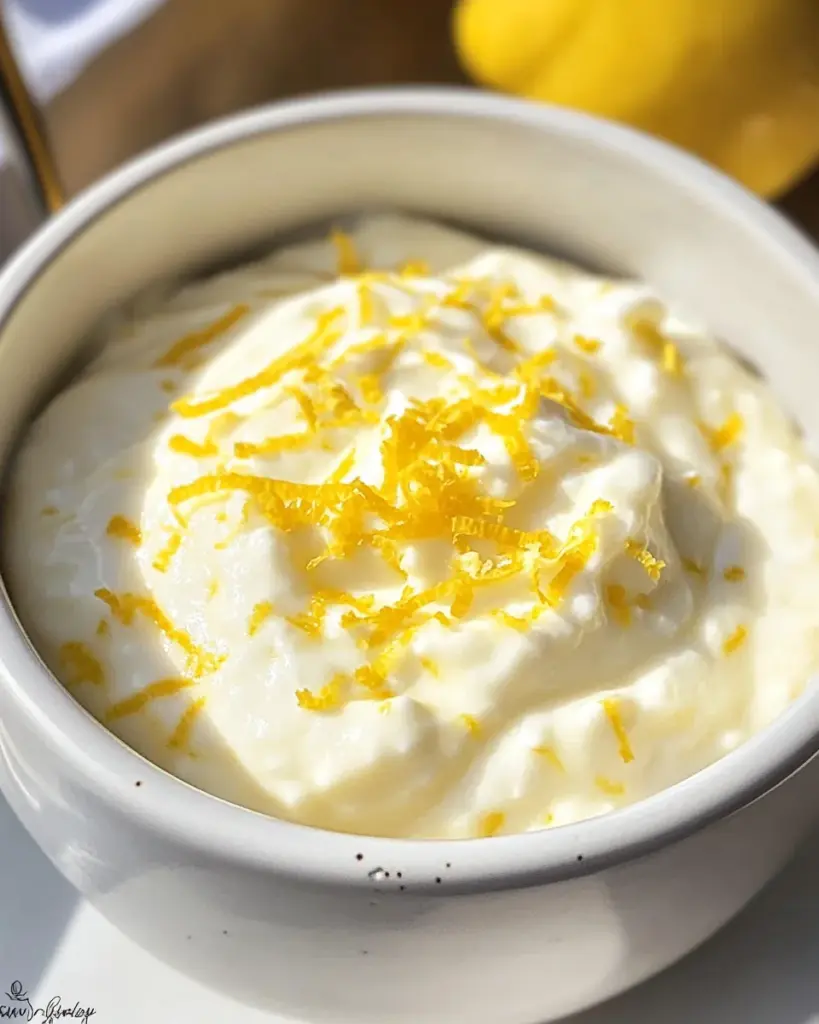 Lemon Cottage Cheese Pudding