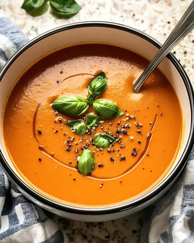 Middle-of-Winter Creamy Tomato Soup (Canned Tomatoes)