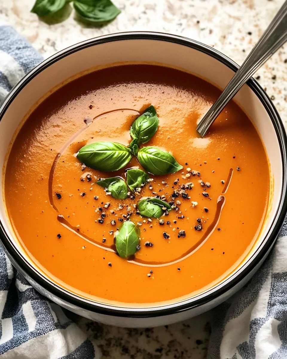 Middle-of-Winter Creamy Tomato Soup (Canned Tomatoes)