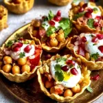 Papdi Chaat Appetizer Cups (Baked)