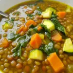 Sopa de lentejas con verduras & cúrcuma